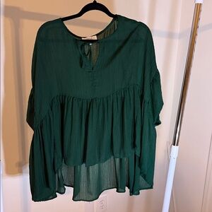 Chic Forest Green Blouse for Women